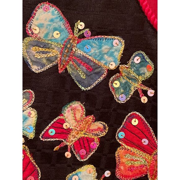 Allure Butterfly Embroidered Jacket‎ WOMEN'S SIZE S S - Picture 3 of 16